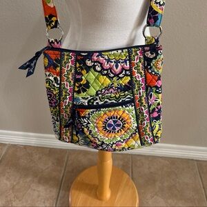 Vera Bradley Multi Floral Crossbody Bag Purse, Floral Bag 11x11x2 EUC